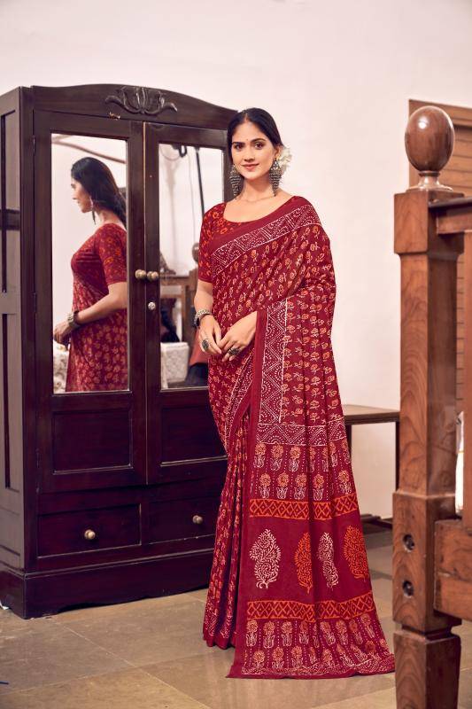 Lakhani bagru Affordable Saree wholesale